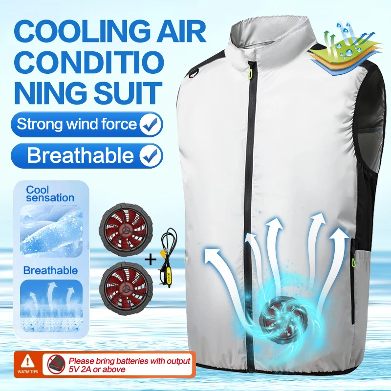 Unisex Summer Cooling Fan Vest: Spliced Color Work Uniform with Air Conditioning
Unisex Summer Cooling Fan Vest: Spliced Color Work Uniform with Air Conditioning
