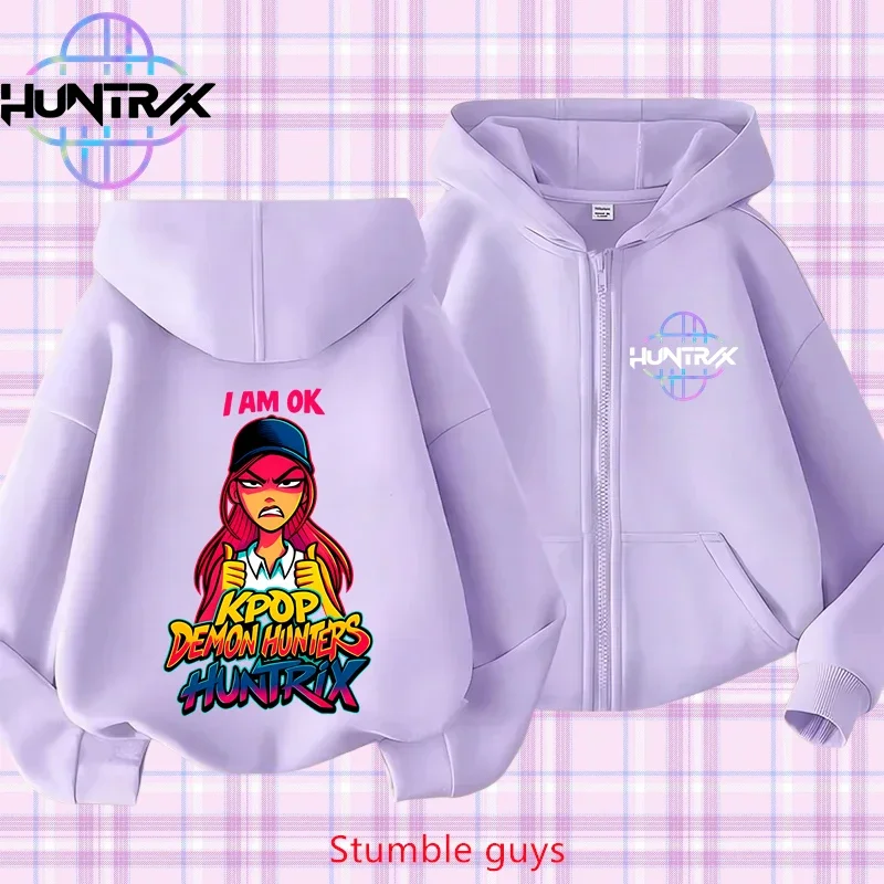 Kids Purple Kpop Demon Hunters Zip Hoodie Spring Autumn 3-12Y Fashion Boys Girls Clothes Match Leggings
Kids Purple Kpop Demon Hunters Zip Hoodie Spring Autumn 3-12Y Fashion Boys Girls Clothes Match Leggings