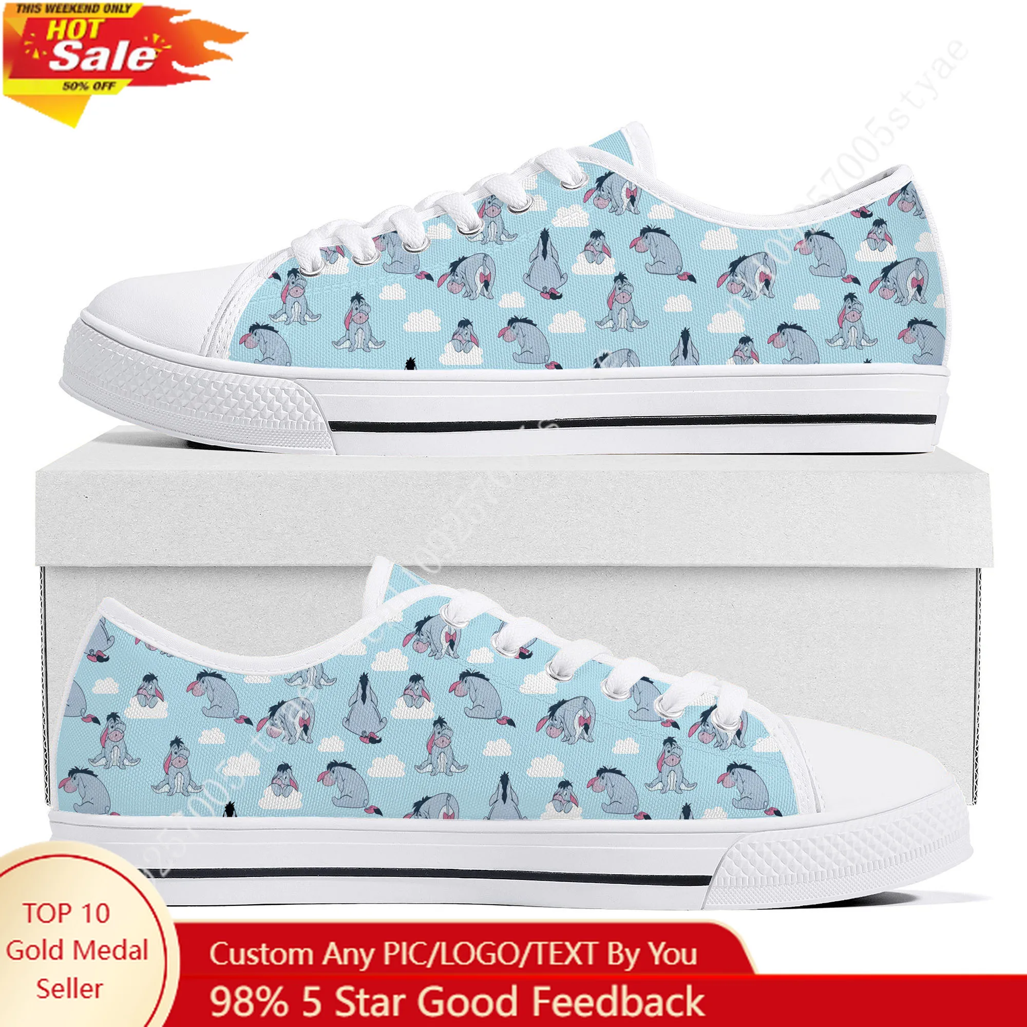 Disney Winnie the Pooh Eeyore Low Top Lightweight Flat Sneakers Mens Womens Canvas Casual Shoes
Disney Winnie the Pooh Eeyore Low Top Lightweight Flat Sneakers Mens Womens Canvas Casual Shoes