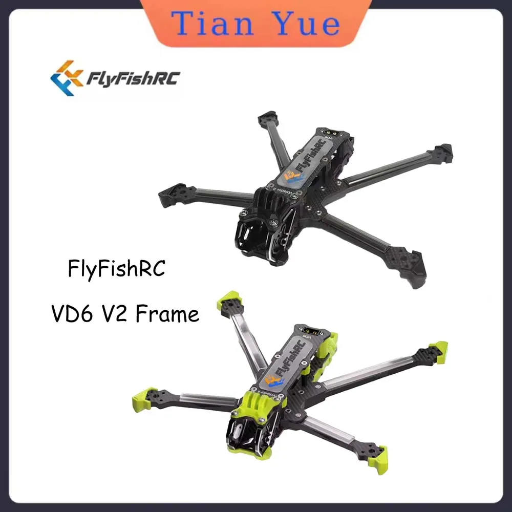 FlyFishRC Volador II VD6 V2 Deadcat T700 6-дюймовый комплект рамы, совместимый с DJI O4 Air Unit Pro для гоночного дрона Freestyle RC FPV
FlyFishRC Volador II VD6 V2 Deadcat T700 6-дюймовый комплект рамы, совместимый с DJI O4 Air Unit Pro для гоночного дрона Freestyle RC FPV