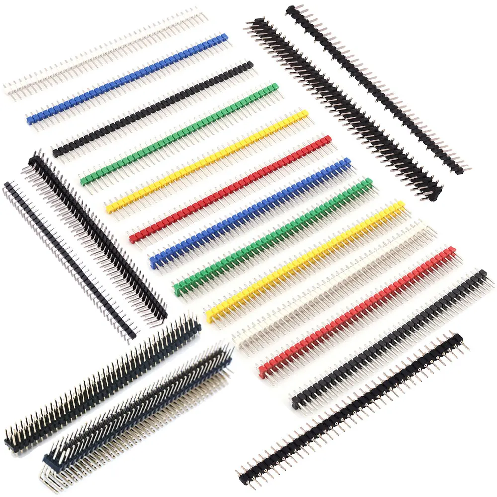 10PCS 1X40Pin 2X40Pin Breakable Pin Header 2.54mm Single Double Row Male Header Connector PCB Pin Strip for Arduino
10PCS 1X40Pin 2X40Pin Breakable Pin Header 2.54mm Single Double Row Male Header Connector PCB Pin Strip for Arduino