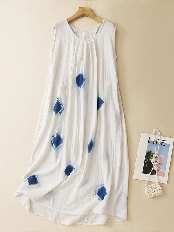 Summer Ultra Loose Sleeveless Vest Dress Women's High Waist Gored Neck Design Casual Cool Feeling Long A-Line Skirt Dress
Summer Ultra Loose Sleeveless Vest Dress Women's High Waist Gored Neck Design Casual Cool Feeling Long A-Line Skirt Dress