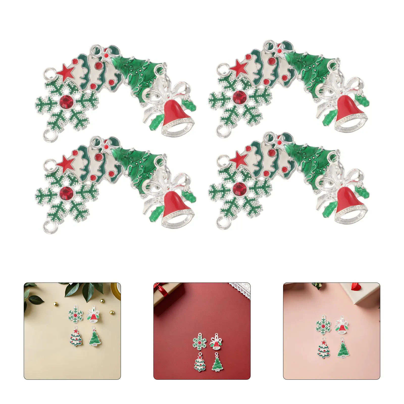 24 Pcs Christmas Tree Pendant Earrings Bell Jewelry Bracelet Charms Craft Necklace Alloy Making DIY Crafts
24 Pcs Christmas Tree Pendant Earrings Bell Jewelry Bracelet Charms Craft Necklace Alloy Making DIY Crafts