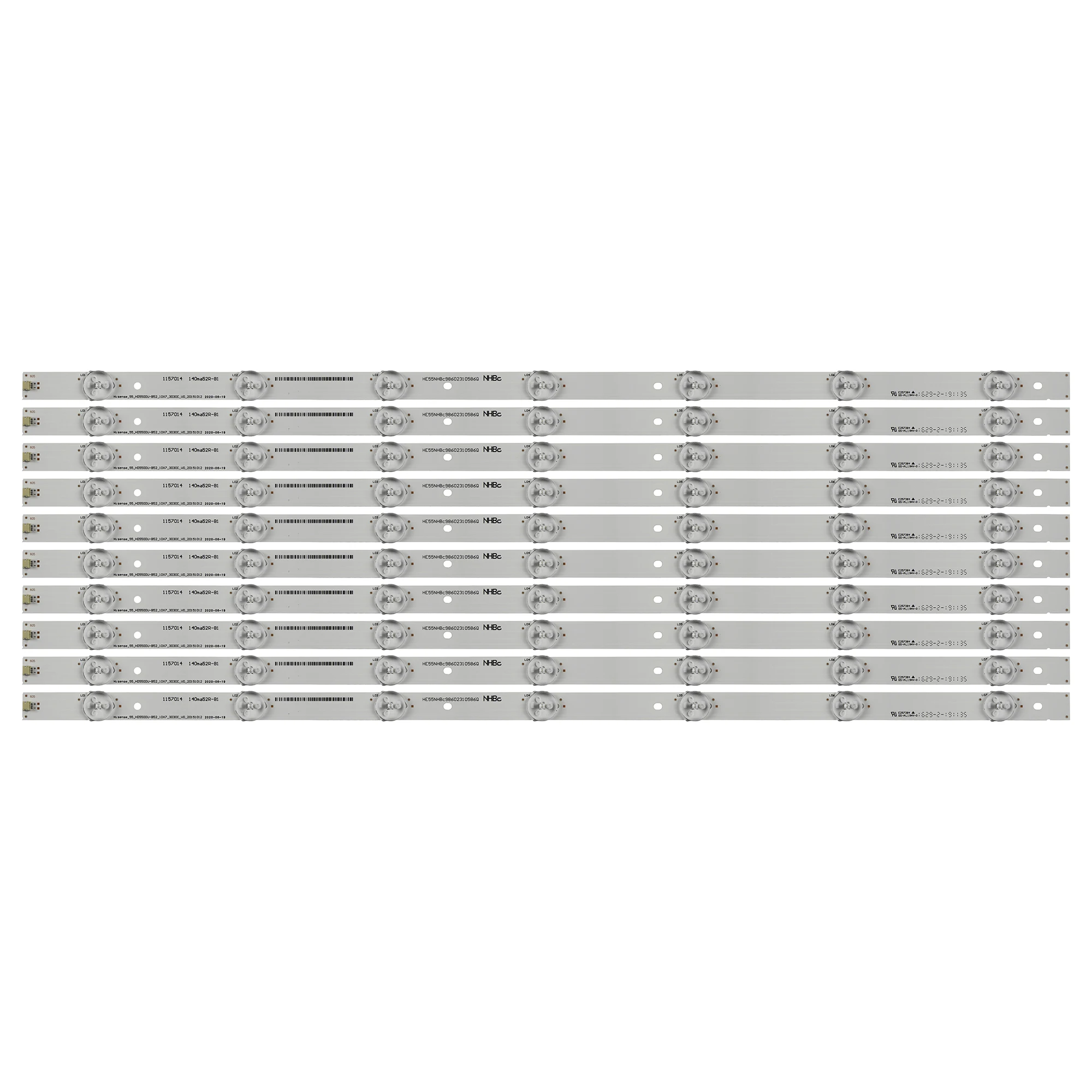 NEW kits 10PCS LED Backlight Strip 7 Lamps For Hisense_55 HD550DU-B52_10X7_3030C_V0_20151012 55H8C 55K3300UW H55M3300 H55M3000
NEW kits 10PCS LED Backlight Strip 7 Lamps For Hisense_55 HD550DU-B52_10X7_3030C_V0_20151012 55H8C 55K3300UW H55M3300 H55M3000