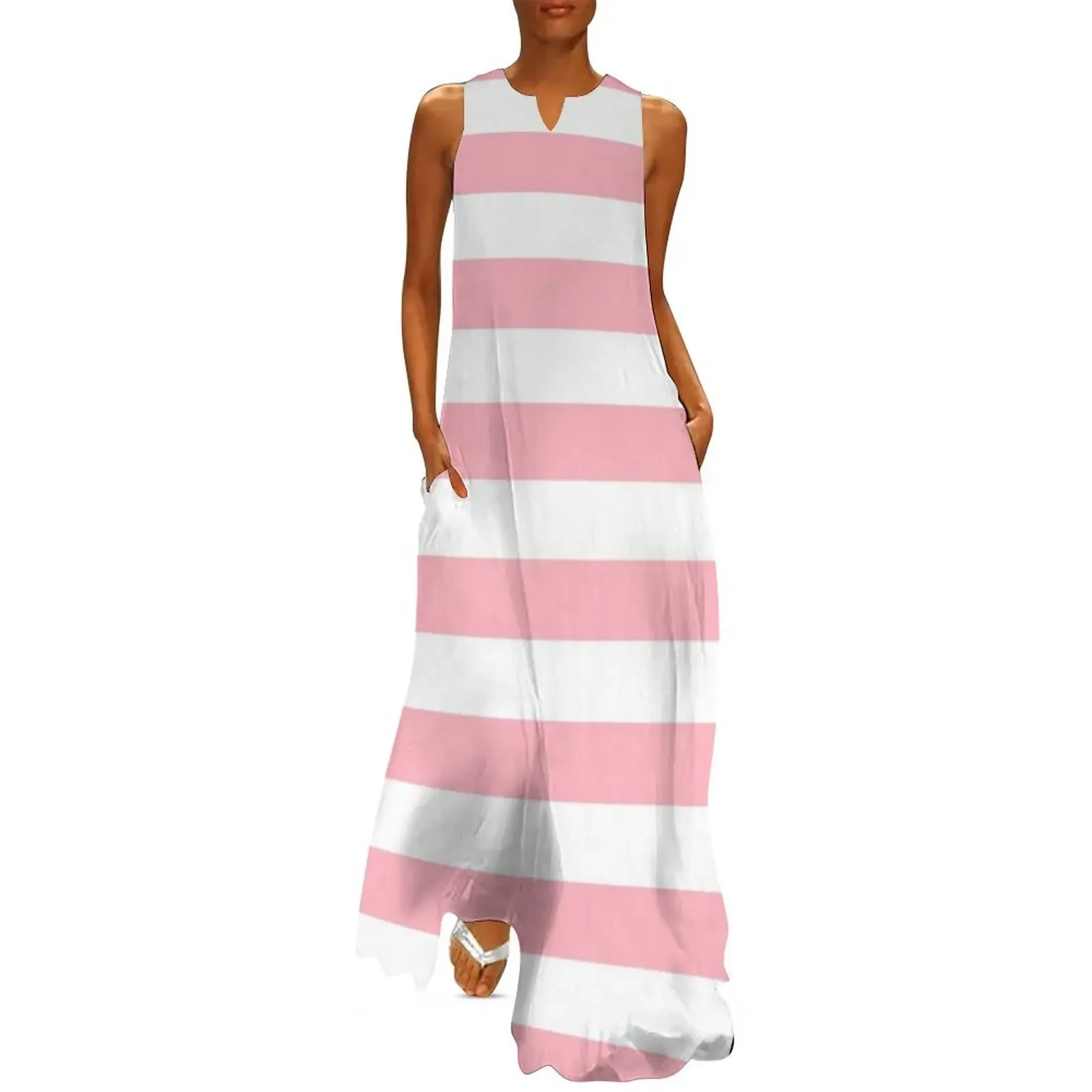 Pink and White Horizontal Stripes Long Dress Women's long dress Woman clothes Cocktail of dresses Dress
Pink and White Horizontal Stripes Long Dress Women's long dress Woman clothes Cocktail of dresses Dress