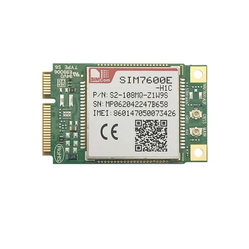 SIMCOM SIM7600E-H1C MINIPCIE Многодиапазонный модуль LTE CAT1 4G LCC тип B1 B3 B7 B8 B20 Недорогой SIM7600EH1C
SIMCOM SIM7600E-H1C MINIPCIE Многодиапазонный модуль LTE CAT1 4G LCC тип B1 B3 B7 B8 B20 Недорогой SIM7600EH1C