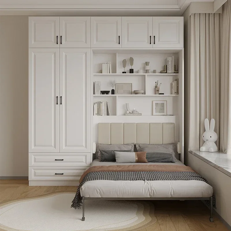 European Murphy Bed With Closet Organizer Drawers Full Size Bed Space-Saving Sleeping Salon Letto Matrimoniale Unique Furniture
European Murphy Bed With Closet Organizer Drawers Full Size Bed Space-Saving Sleeping Salon Letto Matrimoniale Unique Furniture