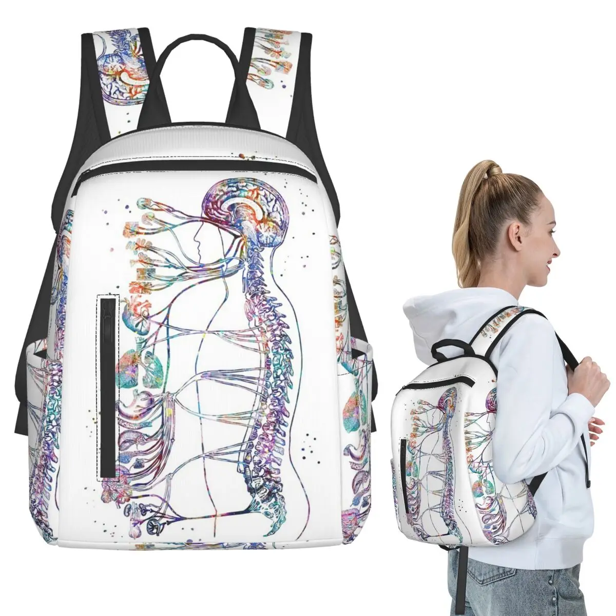 Autonomic Nervous System Backpack Student BookBag Kids School Bag Computer Shoulder Bags Men Women
Autonomic Nervous System Backpack Student BookBag Kids School Bag Computer Shoulder Bags Men Women