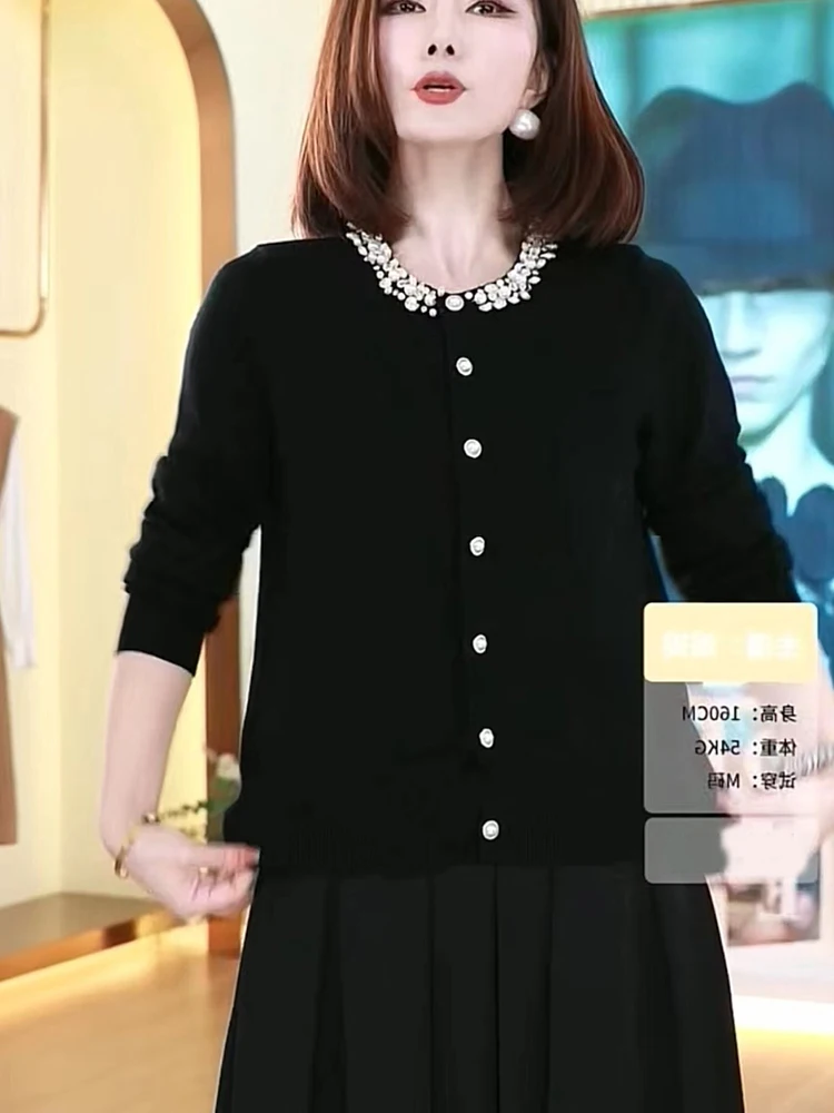 Fashionable Knitted Cardigan Heavy Embellished Long Sleeve Base Shirt Comfortable Slimming Sweater Korean Style Loose Fit Cas...
Fashionable Knitted Cardigan Heavy Embellished Long Sleeve Base Shirt Comfortable Slimming Sweater Korean Style Loose Fit Cas...