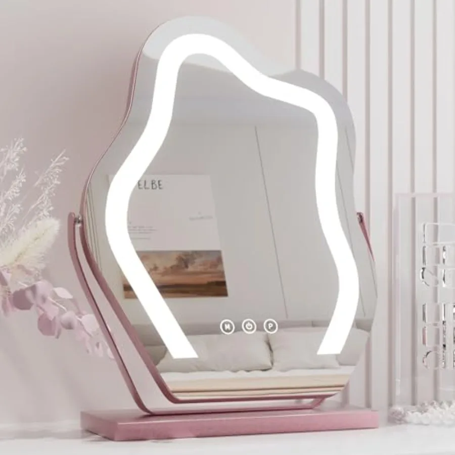 Makeup Mirror with Lights - 17″ Cloud Shaped Smart Touch 3-Color Dimmable 360° Rotation Memory Metal Frame Plug-in AC Power Tab
Makeup Mirror with Lights - 17″ Cloud Shaped Smart Touch 3-Color Dimmable 360° Rotation Memory Metal Frame Plug-in AC Power Tab
