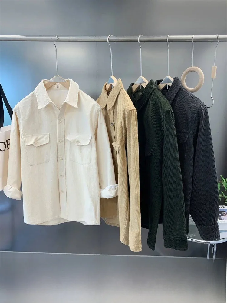 Washed Corduroy Long Sleeve Shirt Stand Collar Breathable Men's Casual Style Standard Fit Autumn New Arrival Couple's Shirt
Washed Corduroy Long Sleeve Shirt Stand Collar Breathable Men's Casual Style Standard Fit Autumn New Arrival Couple's Shirt