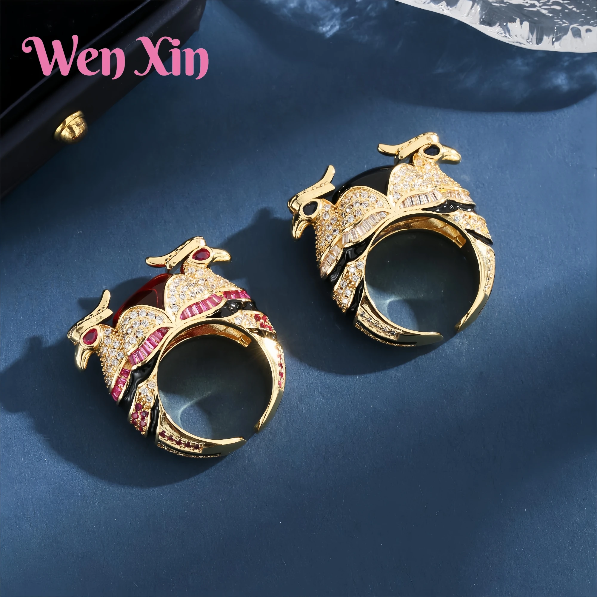 WENXIN New Top Grade Quality Bird Shaped Diamond Encrusted Zircon Ring 18k Gold Plated Opening Ring Fashion Jewelry Accessories 
WENXIN New Top Grade Quality Bird Shaped Diamond Encrusted Zircon Ring 18k Gold Plated Opening Ring Fashion Jewelry Accessories