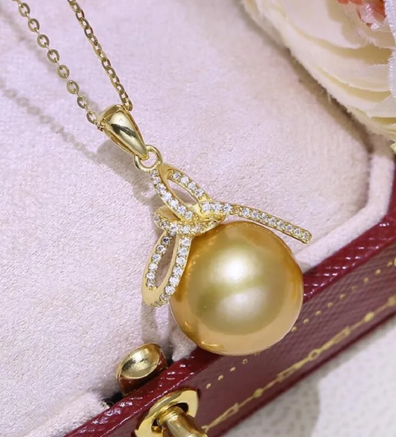 18" 10-11mm Natural South Sea Genuine Gold Perfect Round Pearl Necklace Pendant 925s
18" 10-11mm Natural South Sea Genuine Gold Perfect Round Pearl Necklace Pendant 925s