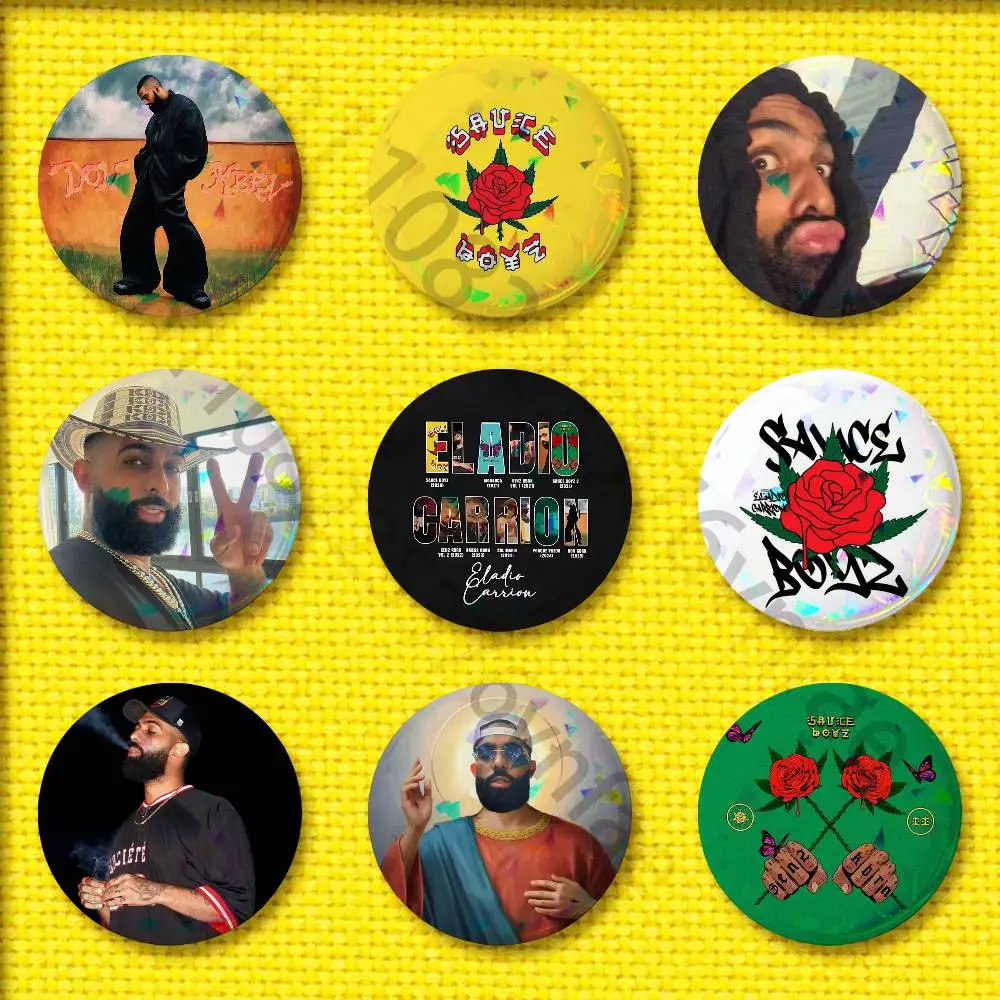 Eladio C-Carrion DON KBRN Sauce Boyz Badge For 44mm 25mm 75mm 32mm 58mm Round Pin Brooch Insignia Cover Accessories
Eladio C-Carrion DON KBRN Sauce Boyz Badge For 44mm 25mm 75mm 32mm 58mm Round Pin Brooch Insignia Cover Accessories