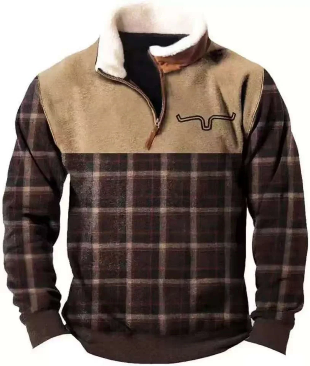 New style casual sport coat for men in autumn and winter, 3D multi-print long sleeves, half-zippered, stand-up collar
New style casual sport coat for men in autumn and winter, 3D multi-print long sleeves, half-zippered, stand-up collar