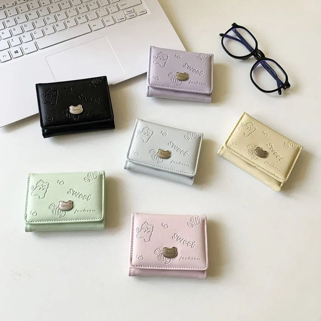 Compact Card Holder Embossed Tri-Fold Wallet Women'S Mini Wallet Cute Pu Wallet For Gift For Women Shopping Commuting
Compact Card Holder Embossed Tri-Fold Wallet Women'S Mini Wallet Cute Pu Wallet For Gift For Women Shopping Commuting