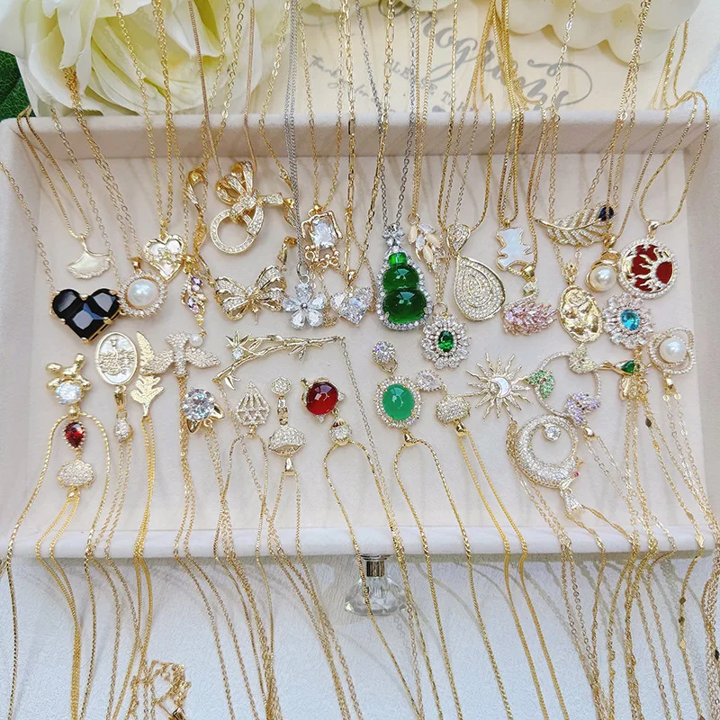 10/30pcs/lot Factory Wholesale Mix Style Zircon Copper Alloy Pendant Necklace Short Chain Women Pearl Flower Crystal Bow Design
10/30pcs/lot Factory Wholesale Mix Style Zircon Copper Alloy Pendant Necklace Short Chain Women Pearl Flower Crystal Bow Design