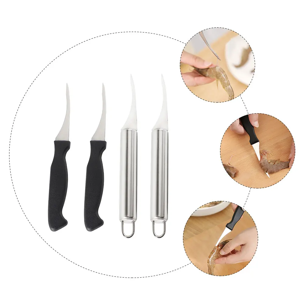 4pcs Thread Stainless Steel Shrimp Cleaner PP Cleaning Tools Kitchen Gadgets Shrimp Line Peeler Seafood Tool
4pcs Thread Stainless Steel Shrimp Cleaner PP Cleaning Tools Kitchen Gadgets Shrimp Line Peeler Seafood Tool