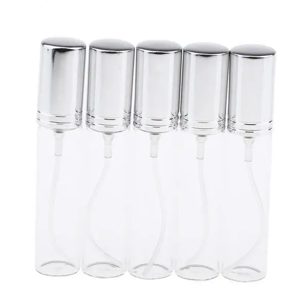 Empty Perfume Bottle Silver Glass Atomizer Sample Organizer Travel Mini Essential Oil Jar for Beauty Skincare
Empty Perfume Bottle Silver Glass Atomizer Sample Organizer Travel Mini Essential Oil Jar for Beauty Skincare