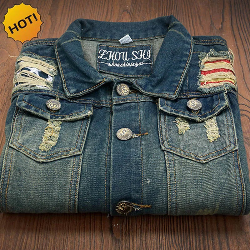 Fashion Men Hip Hop Streetwear Teenager Denim Motorcycle Jacket Mens Dance Slim Fit Distressed Vintage Coat Ripped Outerwear
Fashion Men Hip Hop Streetwear Teenager Denim Motorcycle Jacket Mens Dance Slim Fit Distressed Vintage Coat Ripped Outerwear