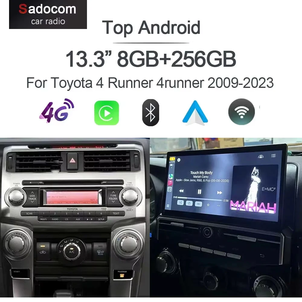 QLED 13.3" CarPlay Android 14 Car Radio Navigation Multimedia For Toyota 4 Runner 4runner 2009-2023 Car stereo Player GPS WiFi
QLED 13.3" CarPlay Android 14 Car Radio Navigation Multimedia For Toyota 4 Runner 4runner 2009-2023 Car stereo Player GPS WiFi
