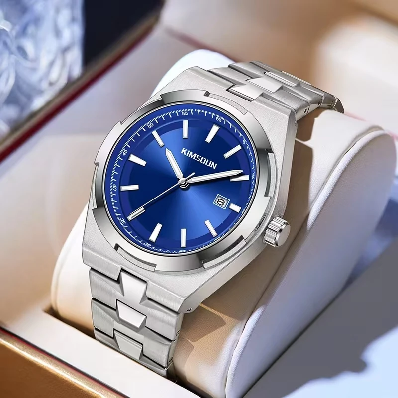 KIMSOUN Luxury Men's Dress Watch Silver Stainless Steel Bracelet Black Dial Date Waterproof Luminous Quartz Wristwatch for Men B
KIMSOUN Luxury Men's Dress Watch Silver Stainless Steel Bracelet Black Dial Date Waterproof Luminous Quartz Wristwatch for Men B
