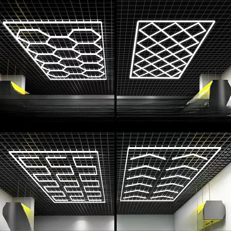 Hexagonal garage light film waterproof car wash light car beauty station lamp
Hexagonal garage light film waterproof car wash light car beauty station lamp