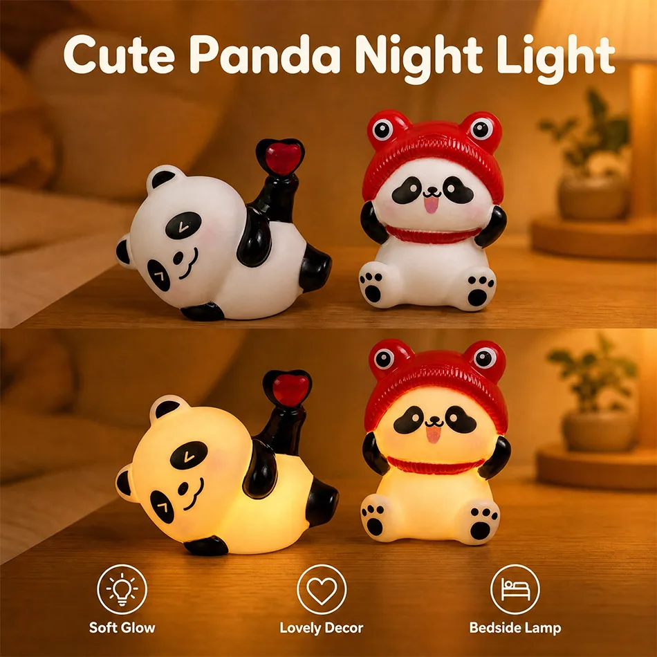 2026 New Panda LED Night Light Living Room Cute Panda Plastic Lamp Bedside Decor Creative Night Light Birthday Gift
2026 New Panda LED Night Light Living Room Cute Panda Plastic Lamp Bedside Decor Creative Night Light Birthday Gift