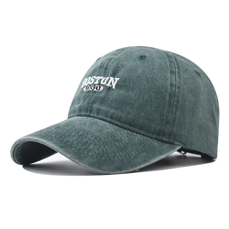Cotton Washed Vintage Style Boston Baseball Cap Four Seasons New Personalized Embroidered Dad Hat
Cotton Washed Vintage Style Boston Baseball Cap Four Seasons New Personalized Embroidered Dad Hat