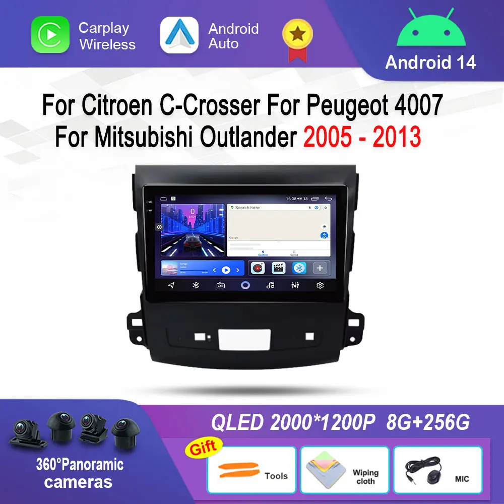 Android 14 для Citroen C-Crosser для Peugeot 4007 для Mitsubishi Outlander 2005-2013 Автомобильный радиоприемник Мультимедийный плеер BT 4G
Android 14 для Citroen C-Crosser для Peugeot 4007 для Mitsubishi Outlander 2005-2013 Автомобильный радиоприемник Мультимедийный плеер BT 4G