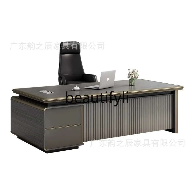 Simple modern office desk and chair combination office furniture office table light luxury boss table
Simple modern office desk and chair combination office furniture office table light luxury boss table
