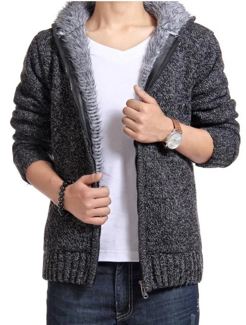 Mens Plus Size Thick Velvet Fluffy Sweater Coat Hooded Mens Large Size Long Sleeve Knitted Cardigan Grey Wool Sweater Male 2xl
Mens Plus Size Thick Velvet Fluffy Sweater Coat Hooded Mens Large Size Long Sleeve Knitted Cardigan Grey Wool Sweater Male 2xl