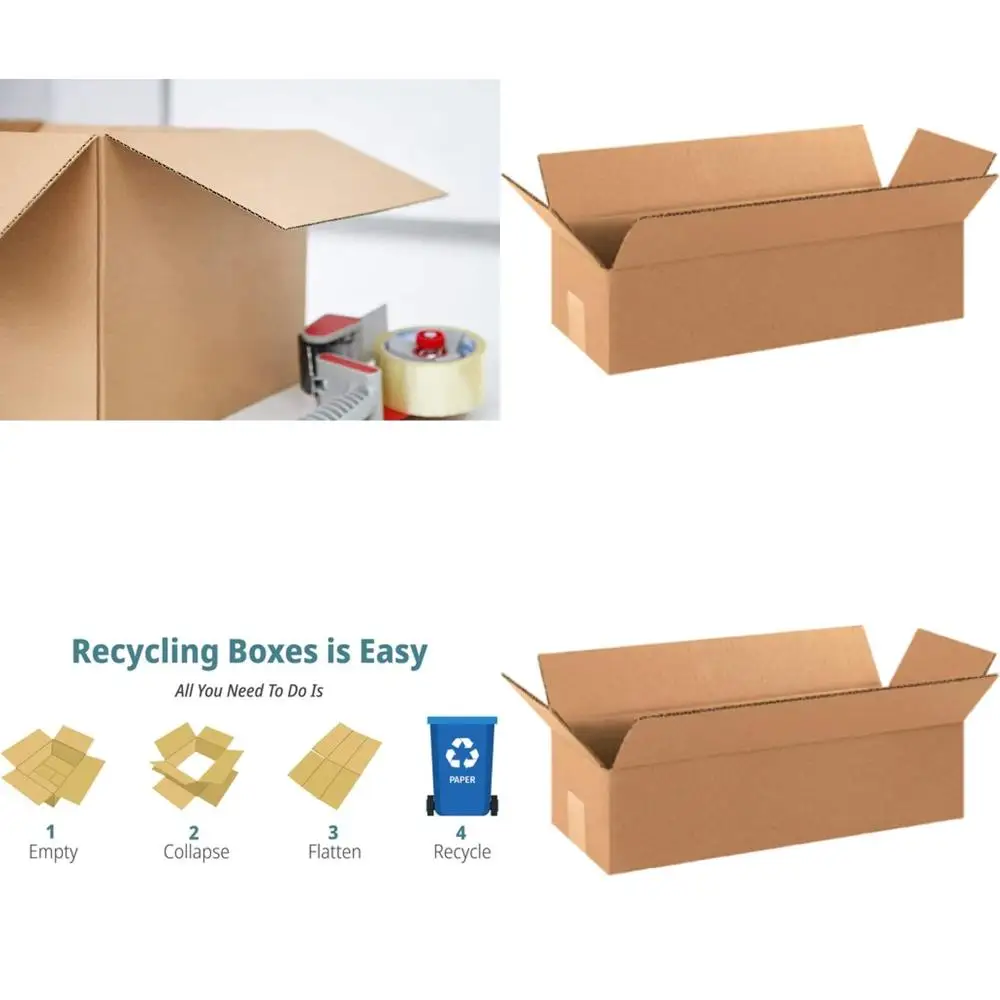 100-Pack 16x6x4 Inch Corrugated Cardboard Boxes for Shipping, Packing, and Moving
100-Pack 16x6x4 Inch Corrugated Cardboard Boxes for Shipping, Packing, and Moving