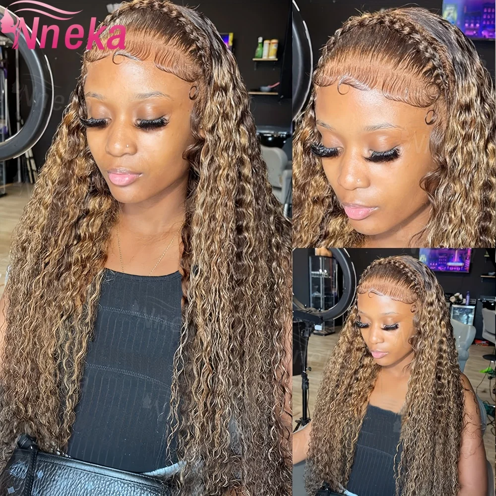 13x6 Hd Highlight Curly Lace Front Human Hair Wig Brazilian Deep Wave Frontal Wig 360 Full Lace P4/27 Color Pre-plucked Hair Wig
13x6 Hd Highlight Curly Lace Front Human Hair Wig Brazilian Deep Wave Frontal Wig 360 Full Lace P4/27 Color Pre-plucked Hair Wig