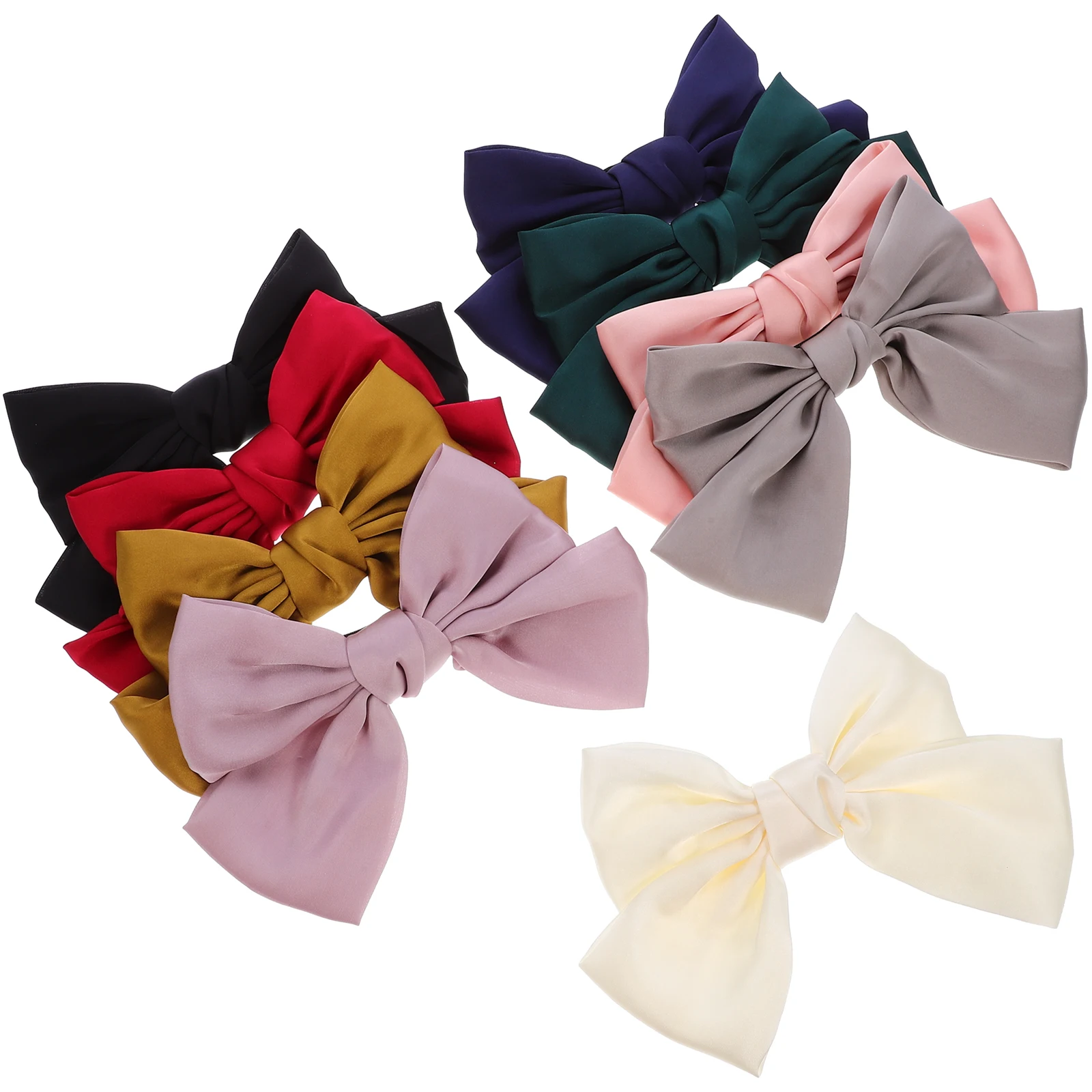 9pcs Hair Ribbons Barrette Bow Clips Pure Color Butterfly Claw Zinc Alloy Durable Secure Hairstyles Women Teen Girls
9pcs Hair Ribbons Barrette Bow Clips Pure Color Butterfly Claw Zinc Alloy Durable Secure Hairstyles Women Teen Girls