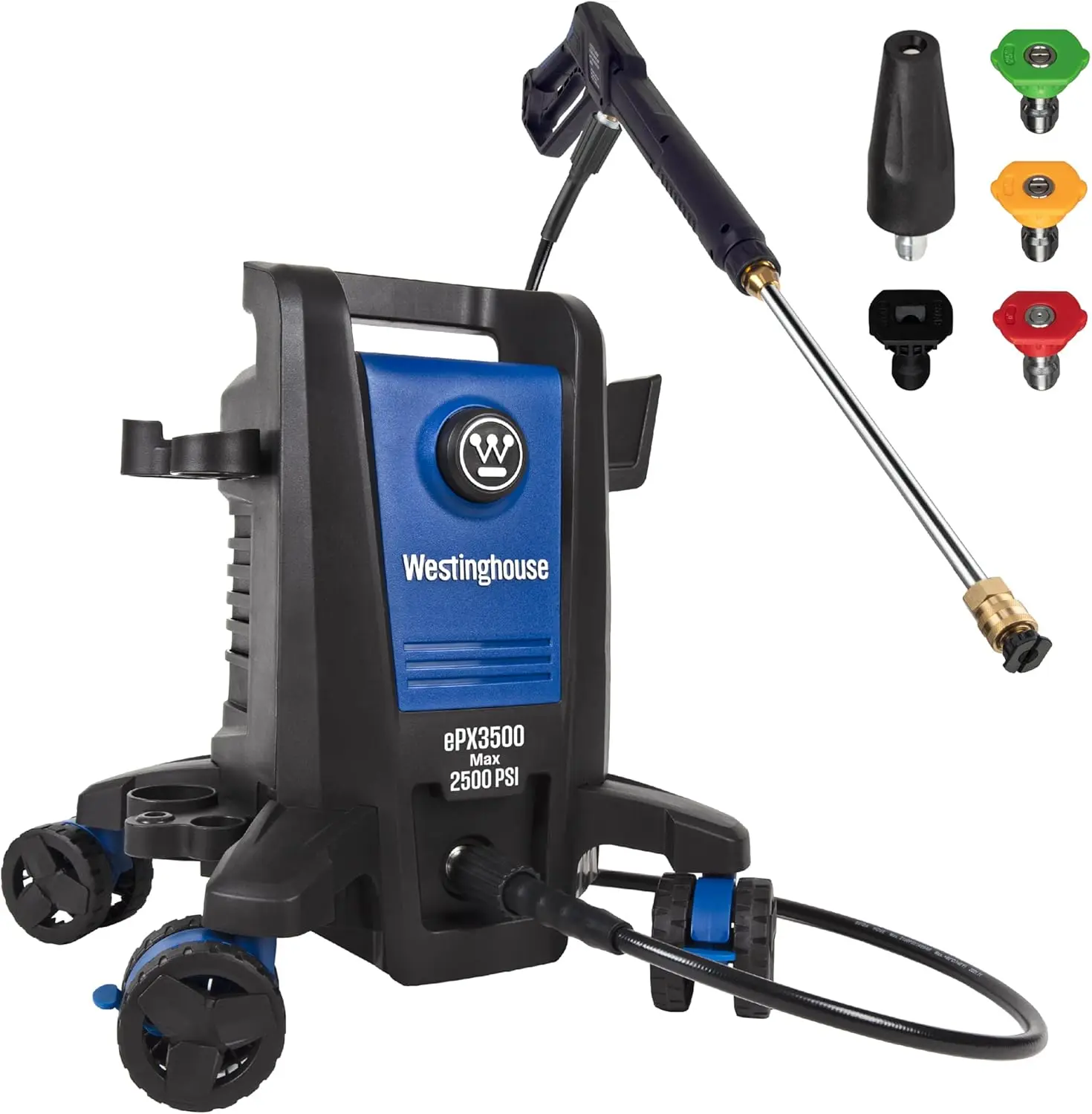 Электрическая мойка высокого давления, 2500 PSI, 1.76 GPM, с технологией защиты от опрокидывания, баком для моющего средства и 5 насадками для автомобилей/заборов/подъездных путей
Электрическая мойка высокого давления, 2500 PSI, 1.76 GPM, с технологией защиты от опрокидывания, баком для моющего средства и 5 насадками для автомобилей/заборов/подъездных путей