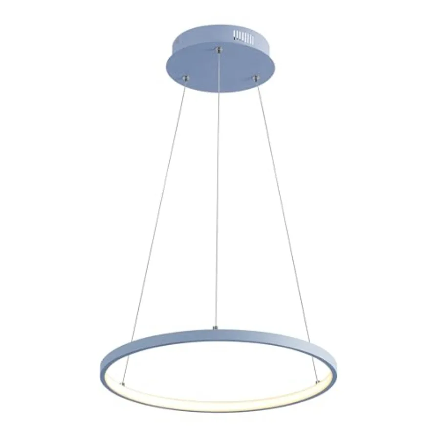 Modern Integrated LED Pendant Light, Dimmable Round Hoop Chandelier for Kitchen Island, Dining Room, Adjustable Height Metal Ha
Modern Integrated LED Pendant Light, Dimmable Round Hoop Chandelier for Kitchen Island, Dining Room, Adjustable Height Metal Ha