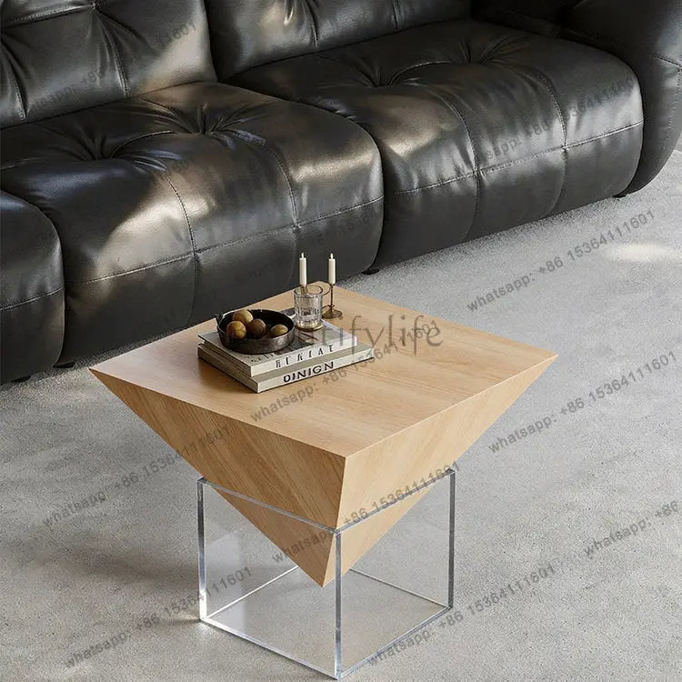 Italian minimalist acrylic rock slab coffee table light luxury square creative side table
Italian minimalist acrylic rock slab coffee table light luxury square creative side table