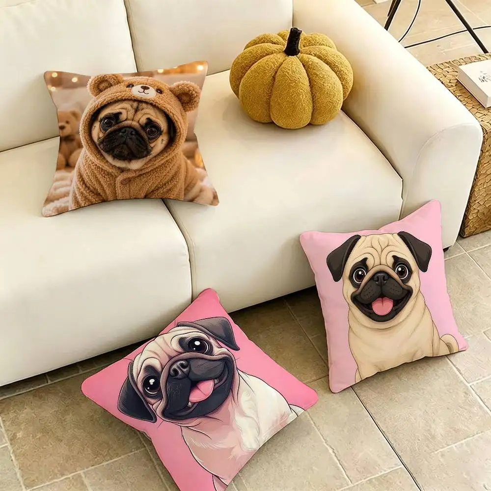 Cute Pug Dog-G C-Cartoon Pillow Case Square Double-Sided Sofa Cushion Cover Bedroom Bedside Pillow Gift
Cute Pug Dog-G C-Cartoon Pillow Case Square Double-Sided Sofa Cushion Cover Bedroom Bedside Pillow Gift