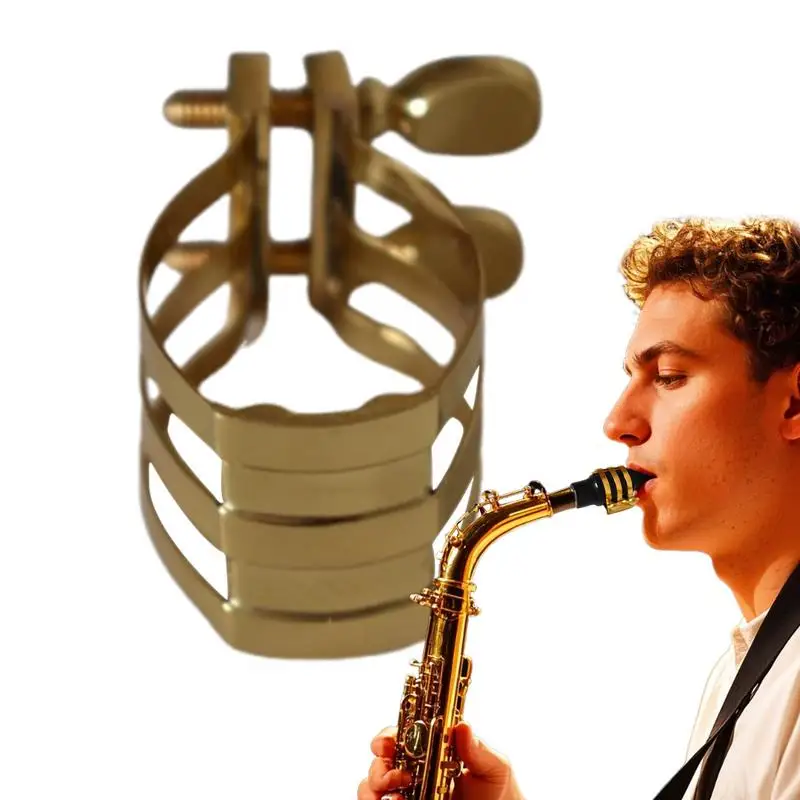 Alto Sax Ligature Gold Sax Mouthpiece Ligature With Double Screw Multi-Functional Portable Saxophone Clip Practicing Accessories
Alto Sax Ligature Gold Sax Mouthpiece Ligature With Double Screw Multi-Functional Portable Saxophone Clip Practicing Accessories
