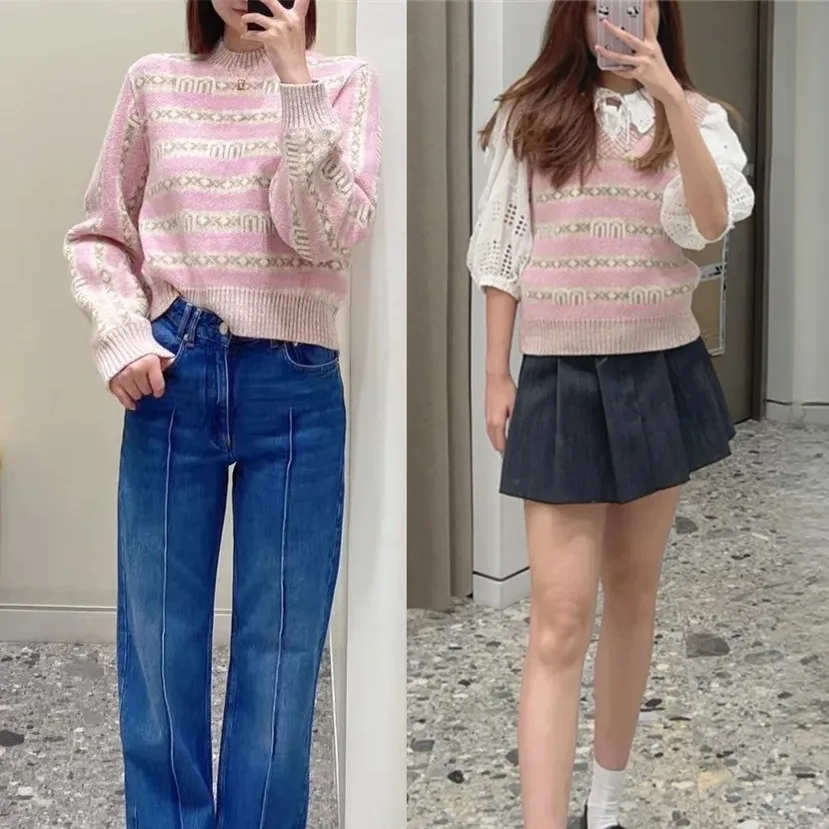 Высококачественная версия, женский вязаный свитер в полоску в европейском стиле Sle M-Home, жилет, верхняя серия розового цвета
Высококачественная версия, женский вязаный свитер в полоску в европейском стиле Sle M-Home, жилет, верхняя серия розового цвета