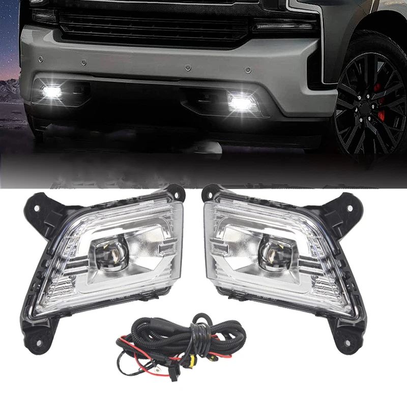 Bumper LED Assembly Daytime Light Lamp Fog Lights Drive Fog Lamps Compatible For 2019 2020 Chevrolet Silverado 1500
Bumper LED Assembly Daytime Light Lamp Fog Lights Drive Fog Lamps Compatible For 2019 2020 Chevrolet Silverado 1500