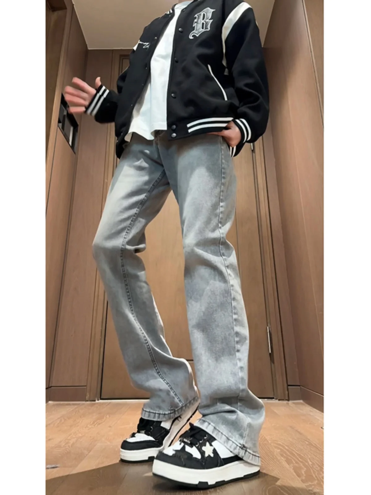 Soft Fce Lined Slim Fit Men's Jeans Cement Color Autumn Winter High Street Vibe Bootcut Pants Youthful Trendy Wear Resistant
Soft Fce Lined Slim Fit Men's Jeans Cement Color Autumn Winter High Street Vibe Bootcut Pants Youthful Trendy Wear Resistant
