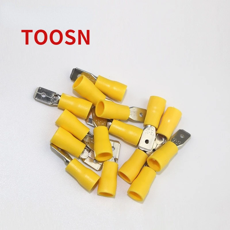 TOOSN 100pcs 12-10AWG Insulated Spade Crimp Terminal Yellow Male Electrical Wire Connector Car Audio Wiring Best Promotion!!!
TOOSN 100pcs 12-10AWG Insulated Spade Crimp Terminal Yellow Male Electrical Wire Connector Car Audio Wiring Best Promotion!!!