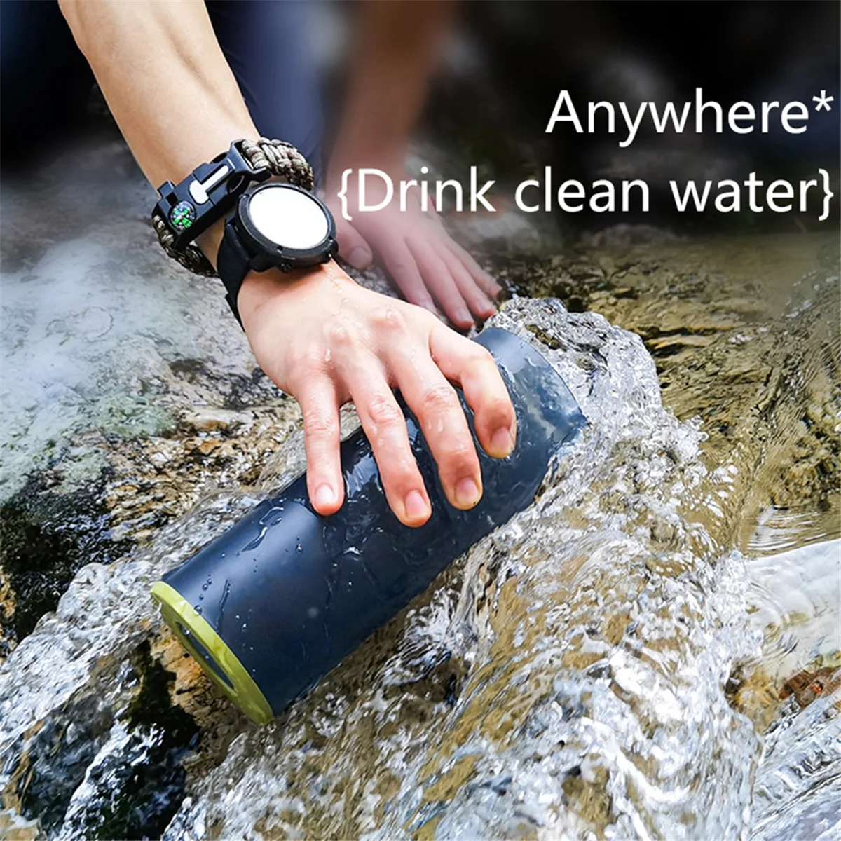 Water Purifier Bottle with Filter for Hiking, Camping, Survival, Travel - ABS Material, Portable Outdoor Water Filter
Water Purifier Bottle with Filter for Hiking, Camping, Survival, Travel - ABS Material, Portable Outdoor Water Filter