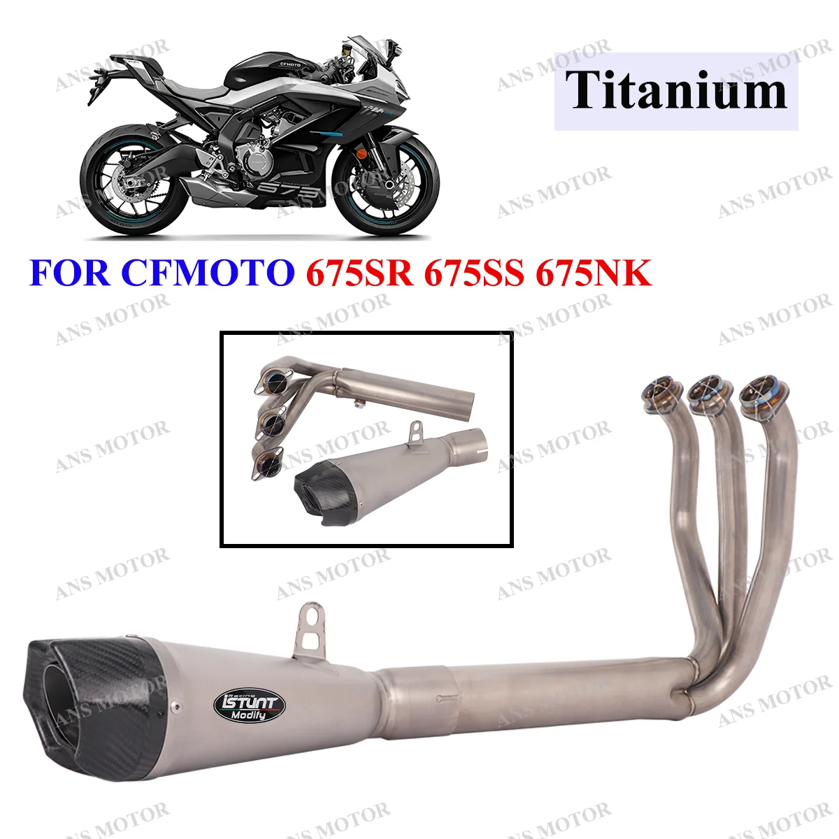 Titanium For CFMOTO 675SRR 675SR 675NK 675SS 2024 2025 Motorcycle Exhaust Escape System Front Link Pipe 675SRR Exhaust Carbon
Titanium For CFMOTO 675SRR 675SR 675NK 675SS 2024 2025 Motorcycle Exhaust Escape System Front Link Pipe 675SRR Exhaust Carbon