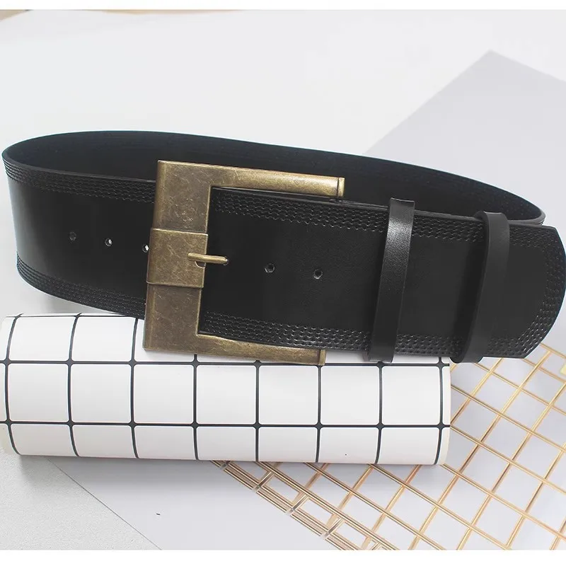 7.5CM Wide Punk Style Design Genuine Leather Wide Waistband Women's American Spicy Girl Style Skirt Jeans Waist Cinching Belts
7.5CM Wide Punk Style Design Genuine Leather Wide Waistband Women's American Spicy Girl Style Skirt Jeans Waist Cinching Belts