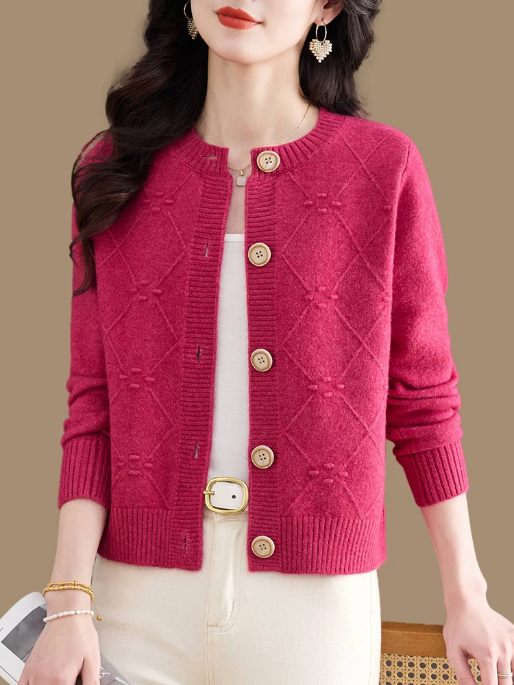 ort round Ne Knitted Wool Sweater Coat Women's New Sle Small Size Open Cardigan Top Lazy Aosphere Knitwear Outerwear
ort round Ne Knitted Wool Sweater Coat Women's New Sle Small Size Open Cardigan Top Lazy Aosphere Knitwear Outerwear