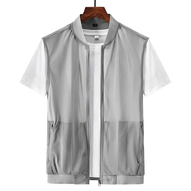 Summer Men's Mesh Breathable Vests Outdoor Mens Lightweight Sports Zipper Waistcoats Men Quick Dry Fishing Sleeveless Jacket 5XL
Summer Men's Mesh Breathable Vests Outdoor Mens Lightweight Sports Zipper Waistcoats Men Quick Dry Fishing Sleeveless Jacket 5XL
