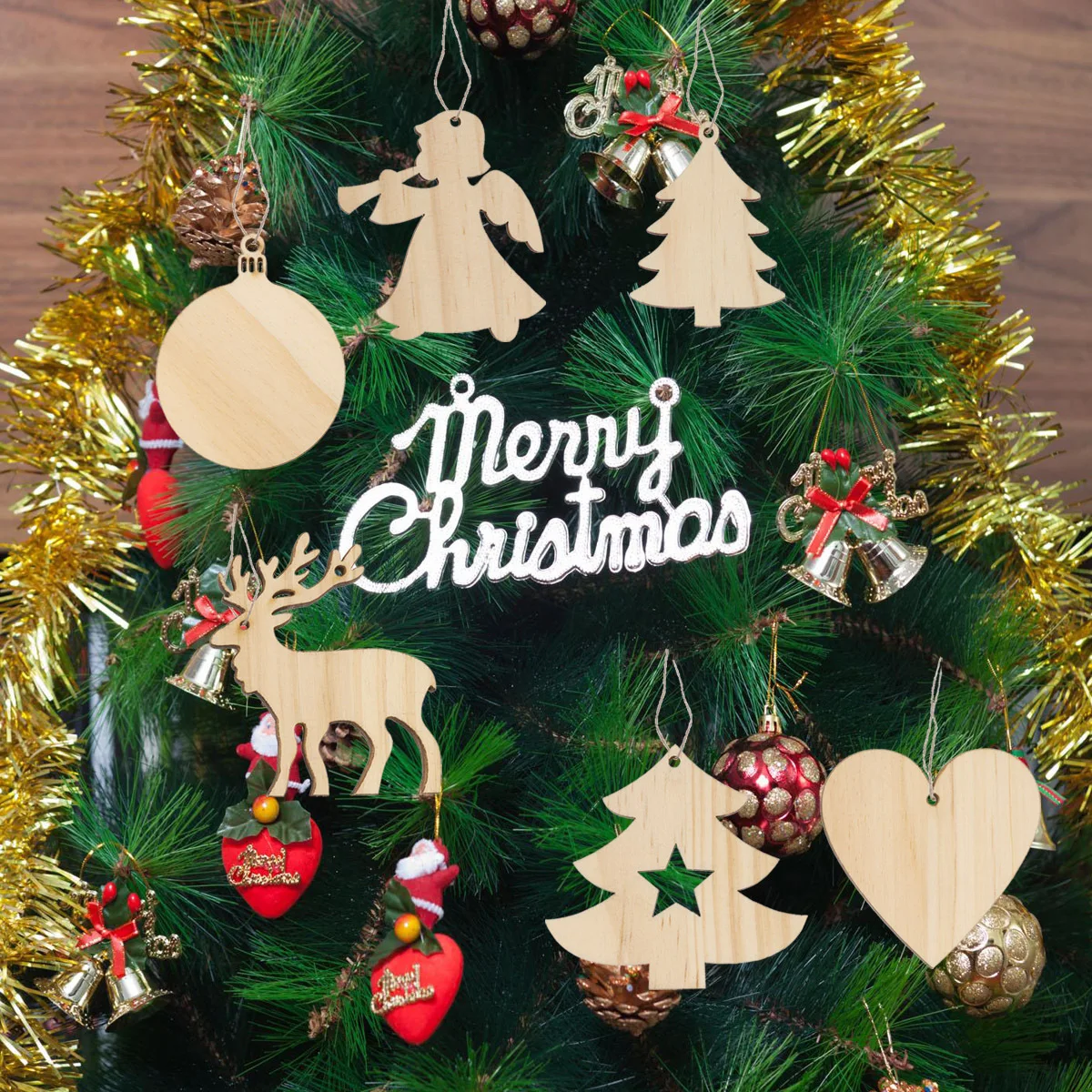 10Pcs Christmas Tree Hanging Wooden Cutouts Pendant Craft Ornament Creative Shape Accessories Decorative Props for Festival
10Pcs Christmas Tree Hanging Wooden Cutouts Pendant Craft Ornament Creative Shape Accessories Decorative Props for Festival